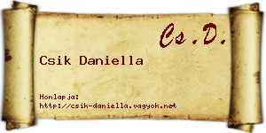Csik Daniella névjegykártya